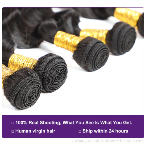 30 40inch Woman`s Romance 100% virgin hair closure loose deep free sample hair bundles 4x4 lace front closure weaves